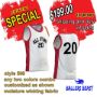 Picture of Lot of 10 Basketball Jersey Decorated with Numbers and Team Name. Style 599. Special