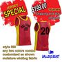Picture of Lot of 10 Basketball Jersey Decorated with Numbers and Team Name. Style 599. Special