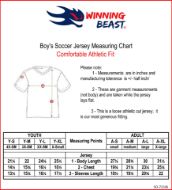 Picture of Custom Made Soccer Game Uniform Jersey with Team Logo and Player Numbers. Style 100J.