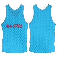 Picture of Custom Made Sleeveless Training Vest with Center Chest Line of Printing. Style 905-01.
