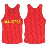 Picture of Custom Made Sleeveless Training Vest with Center Chest Line of Printing. Style 905-01.