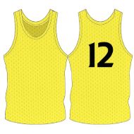 Picture of Custom Made Sleeveless Training Vest with Player Number Center Back. Style 905-03.