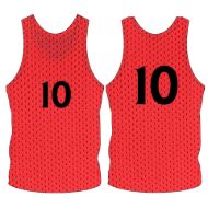 Picture of Custom Made Sleeveless Training Vest with Player Number Center Chest and Center Back. Style 905-04.