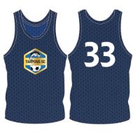 Picture of Custom Made Sleeveless Training Vest with Club Logo Center Chest and Player Number Center Back. Style 905-05.