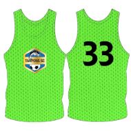 Picture of Custom Made Sleeveless Training Vest with Club Logo Center Chest and Player Number Center Back. Style 905-05.