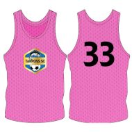 Picture of Custom Made Sleeveless Training Vest with Club Logo Center Chest and Player Number Center Back. Style 905-05.