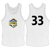Picture of Custom Made Sleeveless Training Vest with Club Logo Center Chest and Player Number Center Back. Style 905-05.