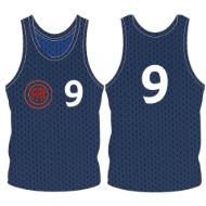 Picture of Custom Made Sleeveless Training Vest with Logo and Number at the Chest and Number Center Back. Style 905-06.