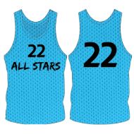 Picture of Custom Made Sleeveless Training Vest with Club Name and Number at the Chest and Number Center Back. Style 905-07.