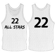Picture of Custom Made Sleeveless Training Vest with Club Name and Number at the Chest and Number Center Back. Style 905-07.